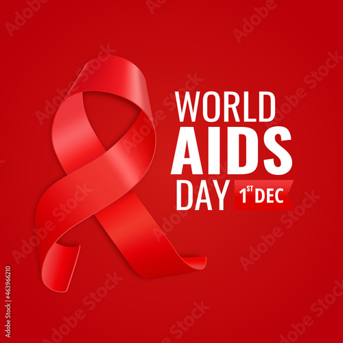 Vector illustration of World Aids Day. Red Ribbon.
