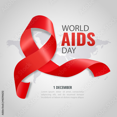 Vector illustration of World Aids Day. Red Ribbon.
