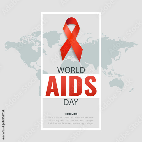 Vector illustration of World Aids Day. Red Ribbon.
