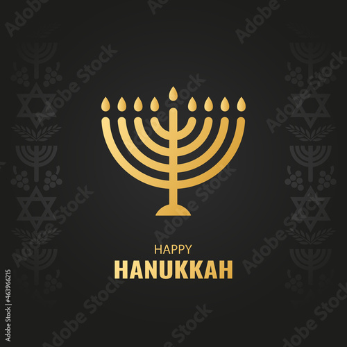 Vector illustration of Jewish holiday Hanukkah 
