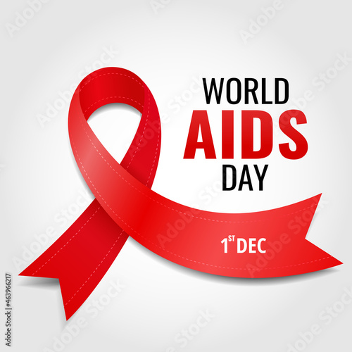 Vector illustration of World Aids Day. Red Ribbon.
