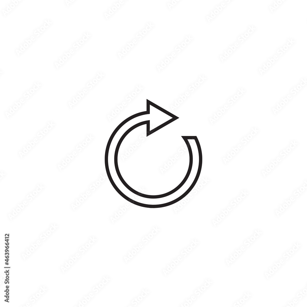 Internet and interface concept. Modern outline high quality illustration for banners, flyers and web sites. Editable stroke in trendy flat style. Line icon of round cursor pointing right Internet and interface concept. Modern outline high quality illustration for banners, flyers and web sites. Editable stroke in trendy flat style. Line icon of round cursor pointing right