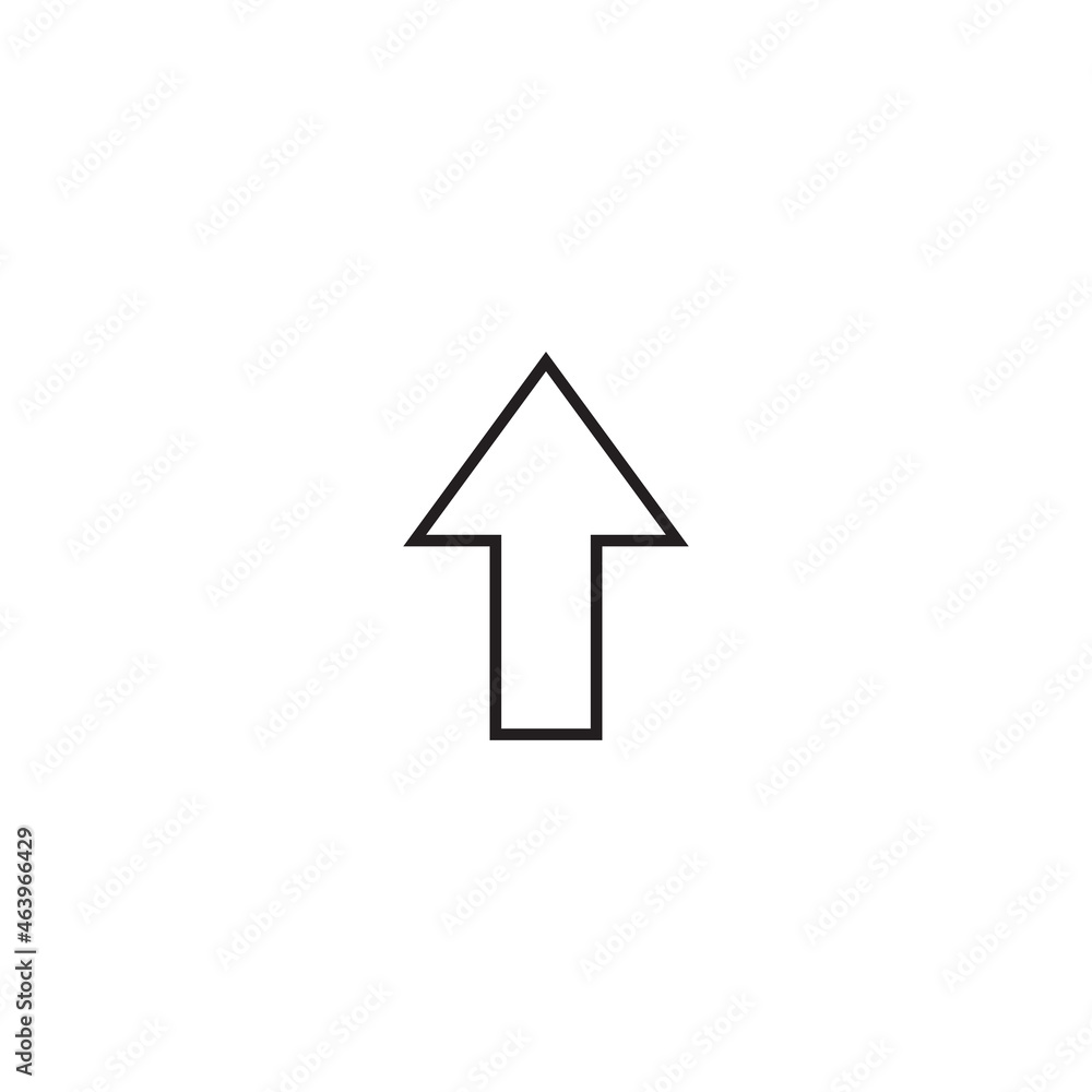 Internet and interface concept. Modern outline high quality illustration for banners, flyers and web sites. Editable stroke in trendy flat style. Line icon of simple arrow pointing up Internet and interface concept. Modern outline high quality illustration for banners, flyers and web sites. Editable stroke in trendy flat style. Line icon of simple arrow pointing up
