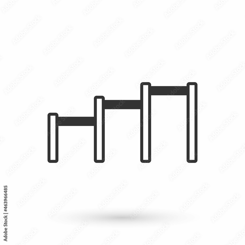 Grey Sport horizontal bar icon isolated on white background. Vector Grey Sport horizontal bar icon isolated on white background. Vector
