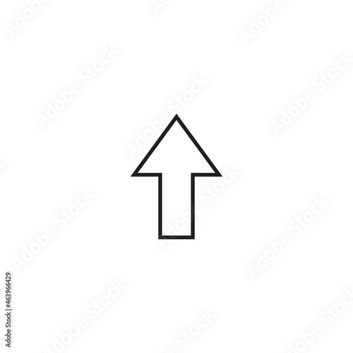 Free Download Internet and interface concept. Modern outline high quality illustration for banners, flyers and web sites. Editable stroke in trendy flat style. Line icon of simple arrow pointing up  - GFXLoad