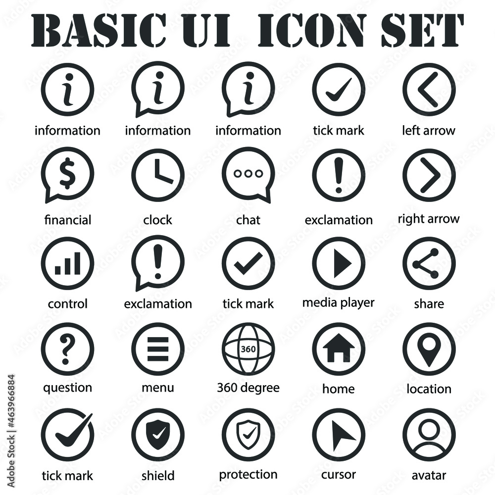 basic ui icons black series basic ui icons black series