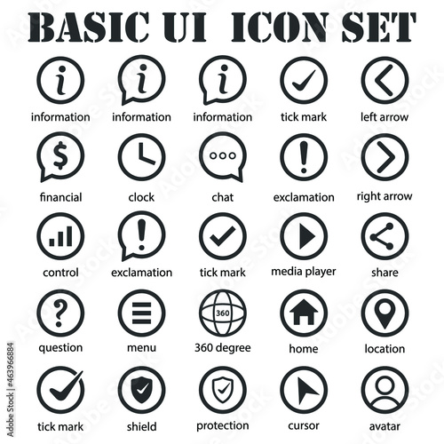 basic ui icons black series