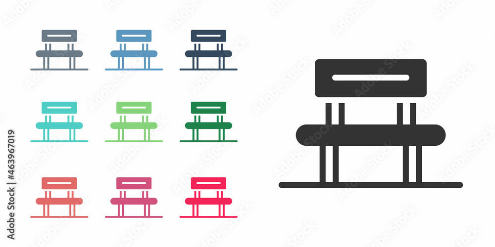 Black Waiting hall icon isolated on white background. Set icons colorful. Vector Black Waiting hall icon isolated on white background. Set icons colorful. Vector