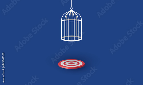 Bird cage above the target, Risk management, Concept inspiration business