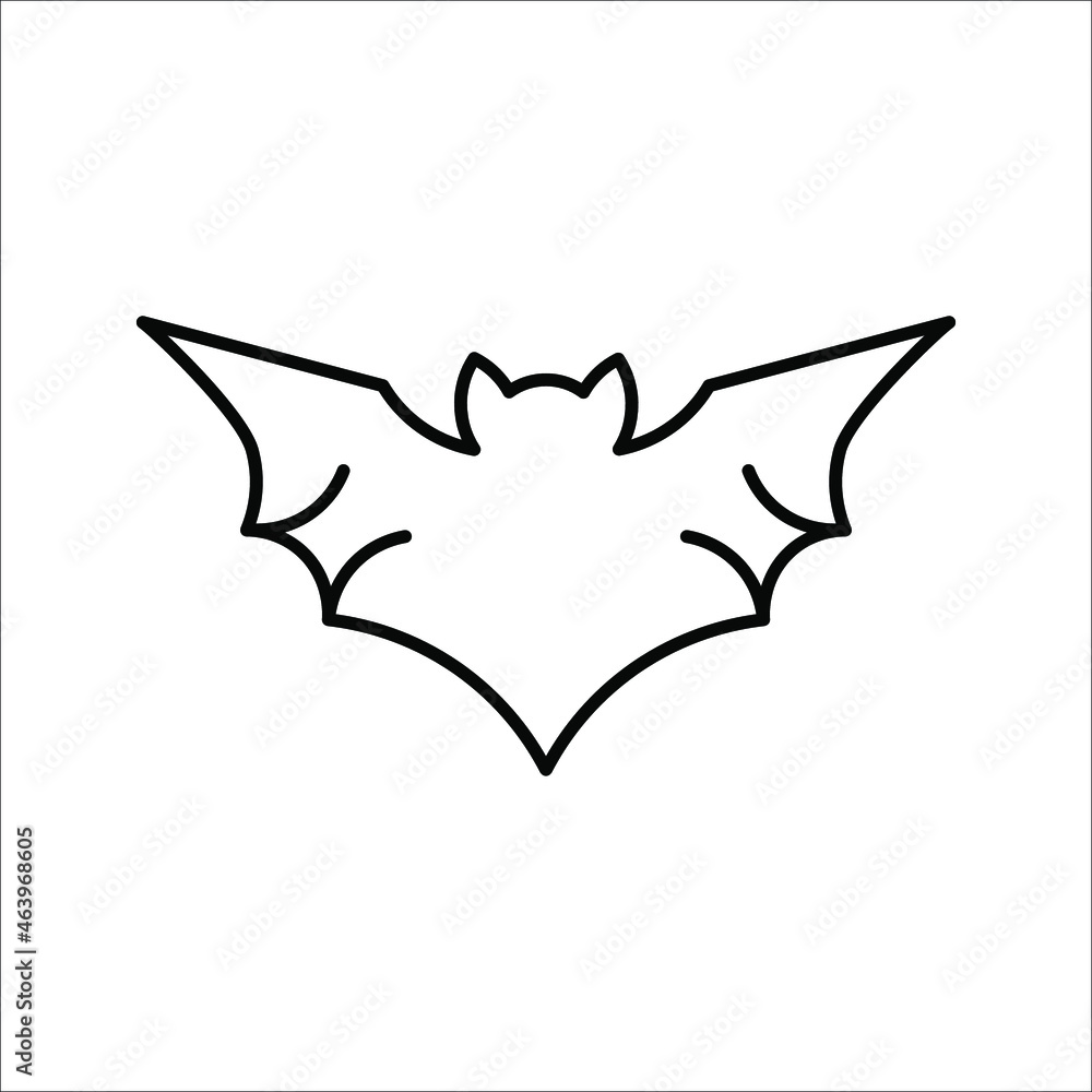 halloween bat icon, vector illustration isolated on white background. color editable halloween bat icon, vector illustration isolated on white background. color editable