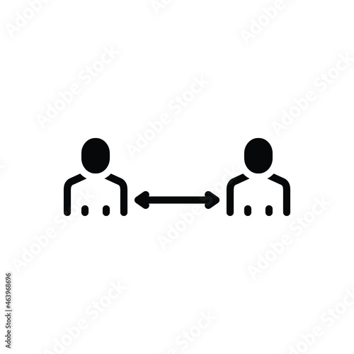 Black solid icon for distances