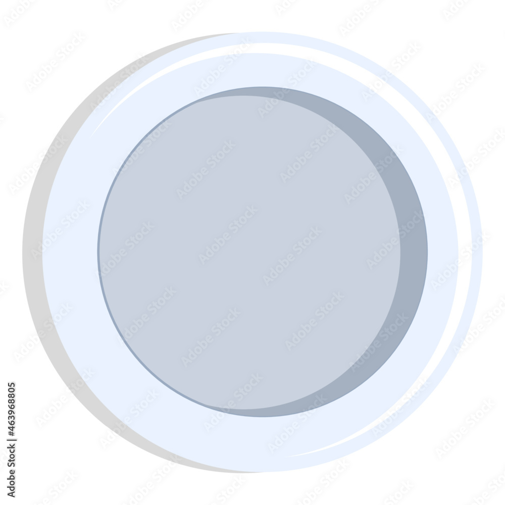 White plate, flat design. vector illustration on a white background. White plate, flat design. vector illustration on a white background.