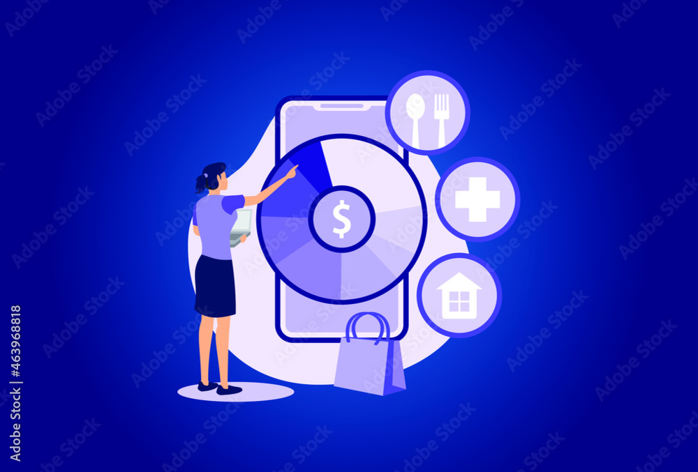Household consumption illustration exclusive design inspiration Stock ...