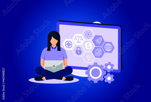 Information science illustration exclusive design inspiration