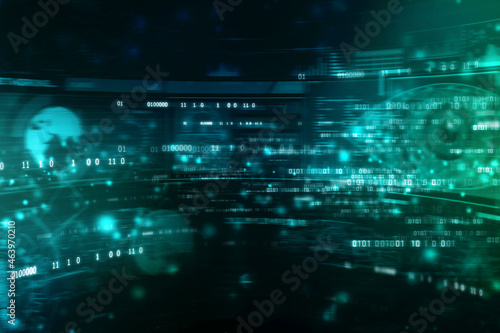 Digital Abstract technology background, Binary Code Background, Internet binary data code computing or transmission process Concept