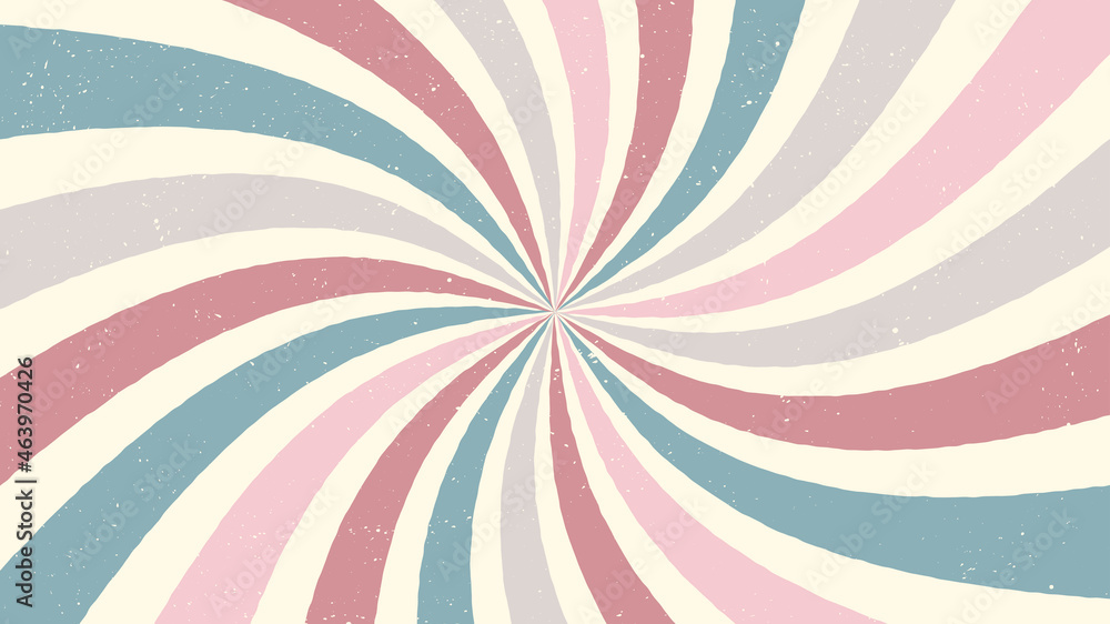Grunge retro spiral background in pastel colors. Abstract twisted retro background with color rays. Colorful Vintage background. Grunge retro spiral background in pastel colors. Abstract twisted retro background with color rays. Colorful Vintage background.