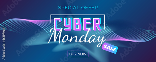 cyber monday sale abstract banner design