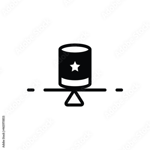 Black solid icon for stability