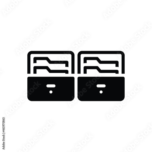 Black solid icon for archives