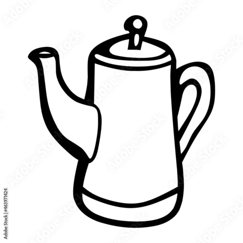 percolator of coffee hand drawn illustration photo
