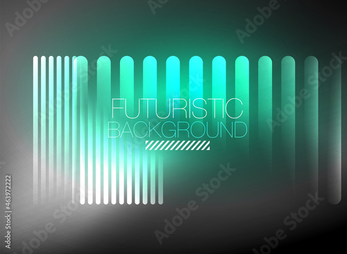 Bright neon color techno abstract background  shiny glowing neon lines in the dark background