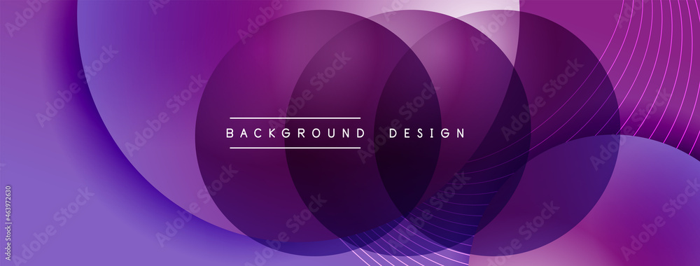 Gradient circles with shadows. Vector techno abstract background. Modern overlapping forms wallpaper background, design template Gradient circles with shadows. Vector techno abstract background. Modern overlapping forms wallpaper background, design template