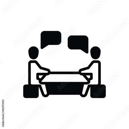 Black solid icon for discuss