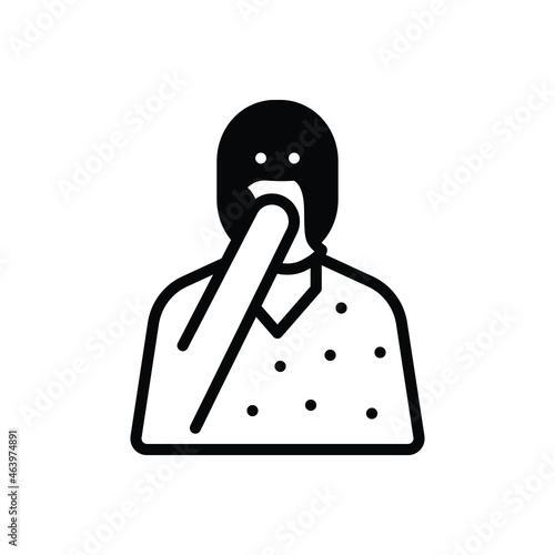 Black solid icon for allergy