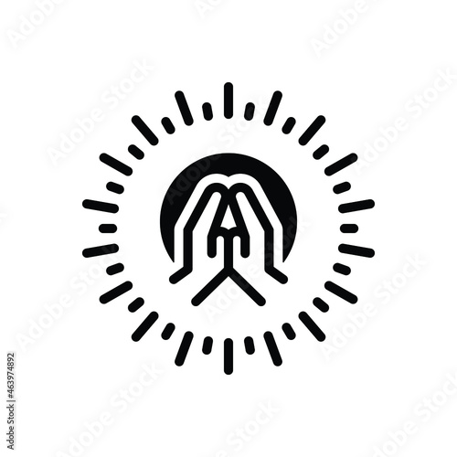 Black solid icon for bless