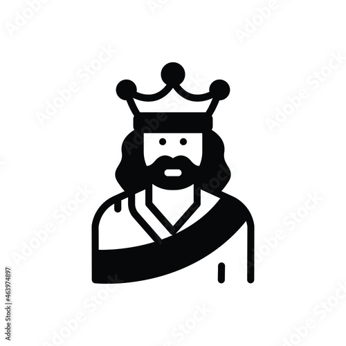Black solid icon for emperor