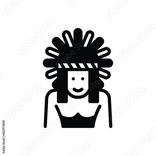 Black solid icon for indigenous