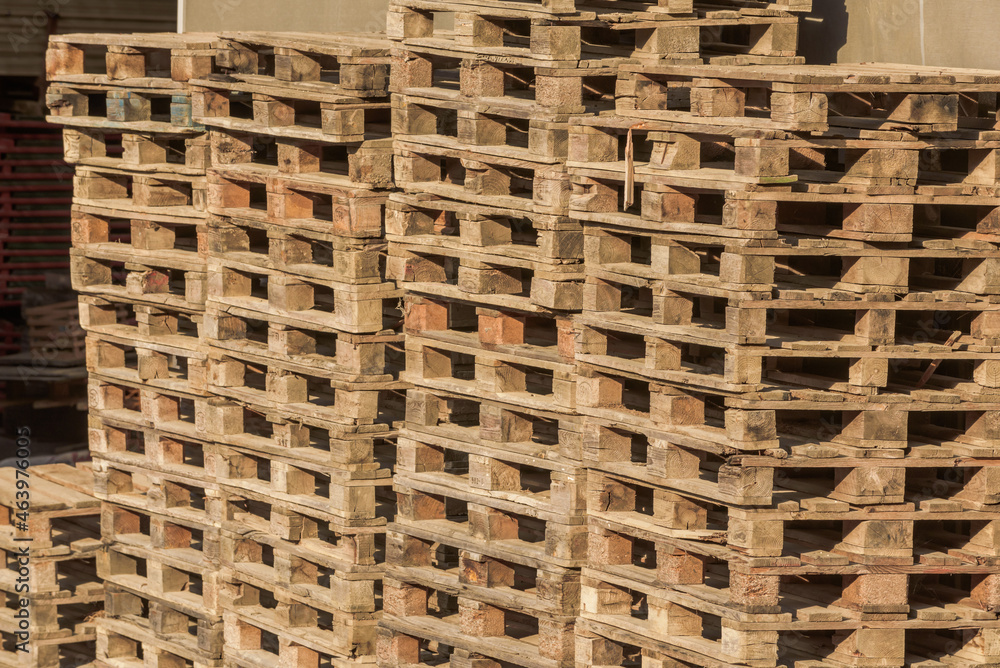 Gestapelte Holz Paletten Gestapelte Holz Paletten