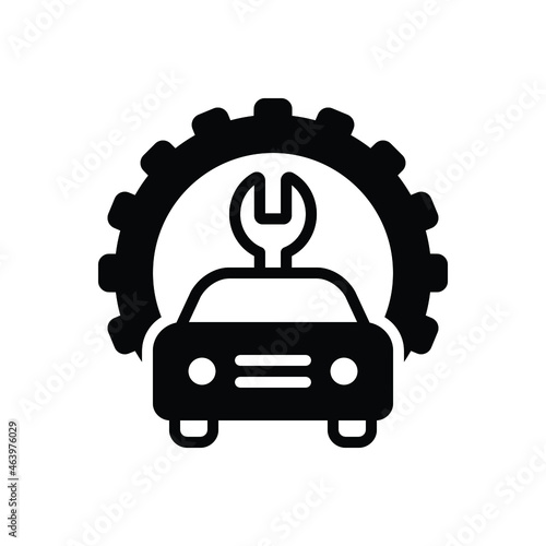 Black solid icon for service