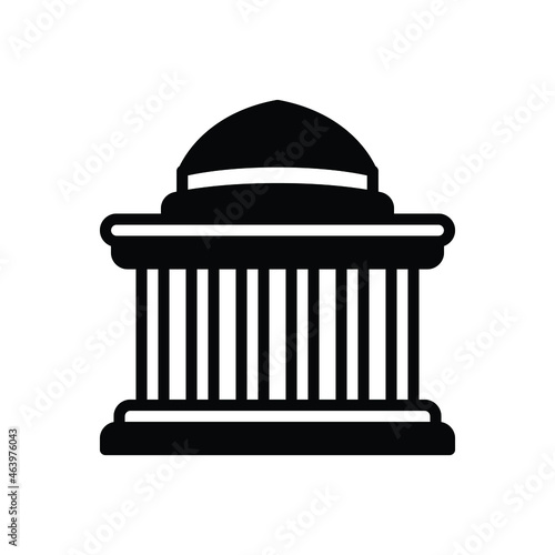 Black solid icon for mit architecture