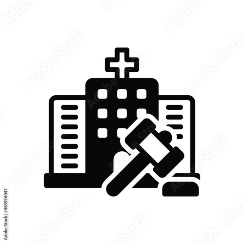 Black solid icon for malpractice