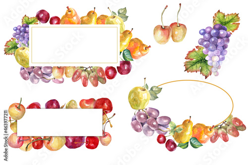 frame with fruits