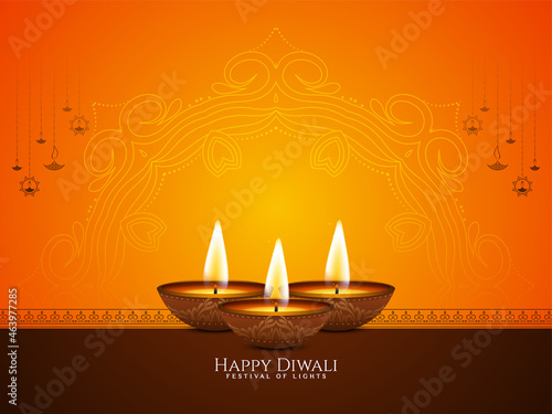 Beautiful Happy Diwali festival classic background design