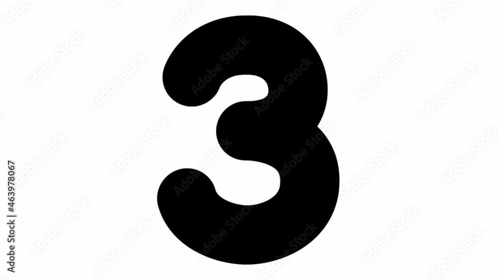 Funny children black numbers. Count from 1 to 10. The numbers appear and disappear in turn. Vector illustration isolated on white background. Funny children black numbers. Count from 1 to 10. The numbers appear and disappear in turn. Vector illustration isolated on white background.