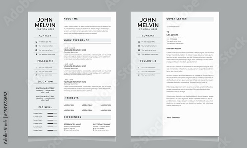 White Lilac Blue and Solitude resume template Cv professional Grey background color vector
