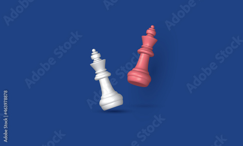 King chess battle in a game, Business strategy, Concept inspiration business