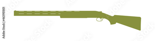 Vector symbol of classic hunting gun. Isolated on white background.