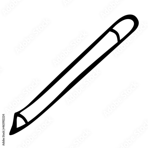 eyeliner of cosmetics hand drawn illustration