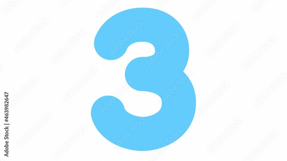 Funny children blue numbers. Count from 1 to 10. The numbers appear and disappear in turn. Vector illustration isolated on white background. Funny children blue numbers. Count from 1 to 10. The numbers appear and disappear in turn. Vector illustration isolated on white background.