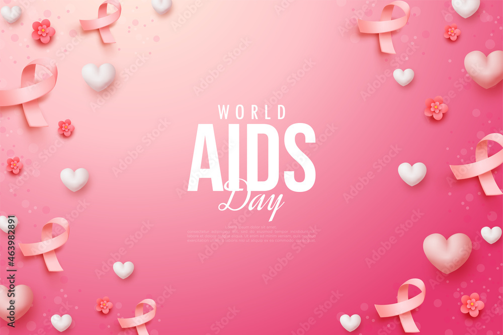 World aids day awareness background illustration.	