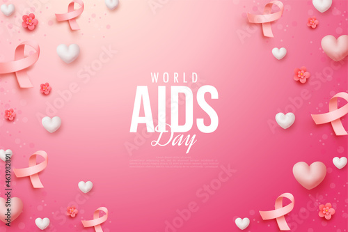 World aids day awareness background illustration.	