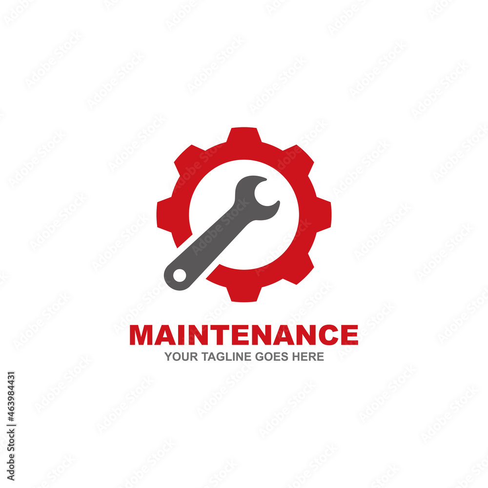 Maintenance simple flat logo vector illustration Maintenance simple flat logo vector illustration
