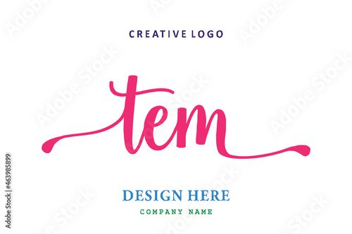 TEM lettering logo is simple, easy to understand and authoritative