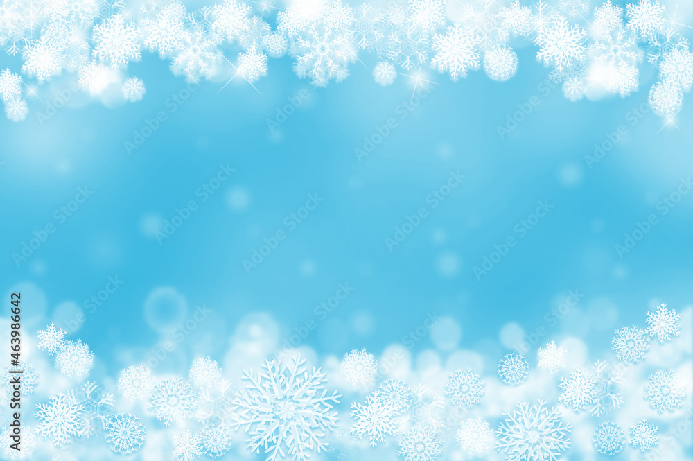 雪の結晶と粉雪のバックグラウンド 雪の結晶と粉雪のバックグラウンド