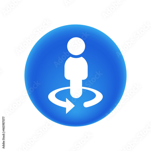 Businessman Circle - Sticker