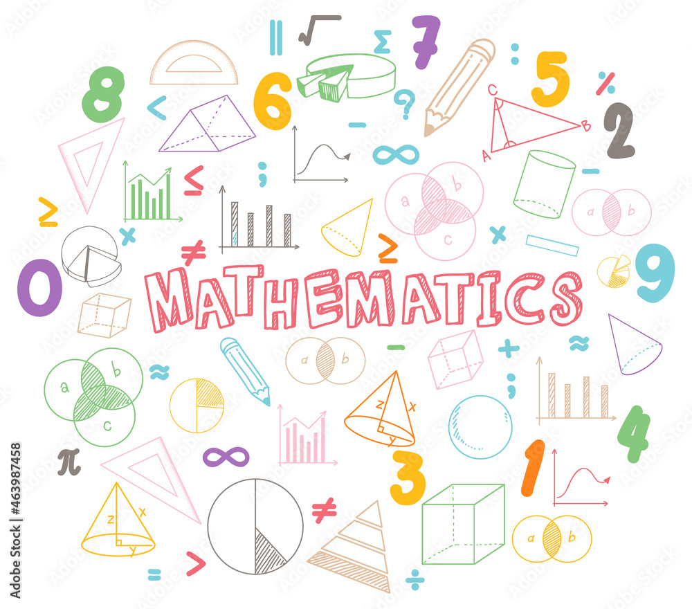 Mathematics font icon with formula